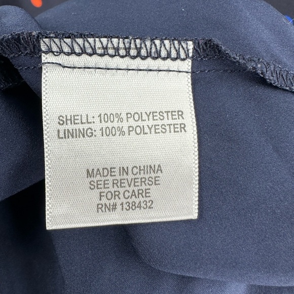 ModCloth Fits Of Bliss Tie Waist Dress Womens Size 1X Blue Polka Dot Faux Wrap - Picture 10 of 14